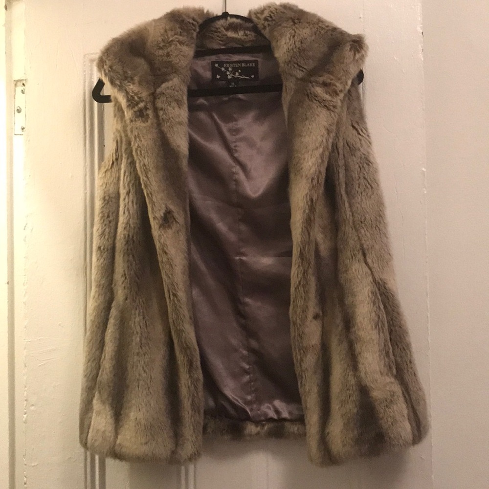 Kristen Black Fur Vest